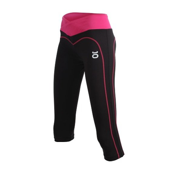 Photo1: JACO Women`s CrossCut Capri (Black/Pink) (1)