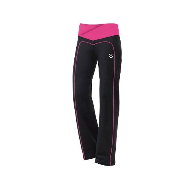 Photo1: JACO Women`s CrossCut Pant (Black/Pink)  SALE (1)