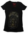 Photo1: Panic Switch Ladies T-shirt KB Outlaw V neck Black (1)