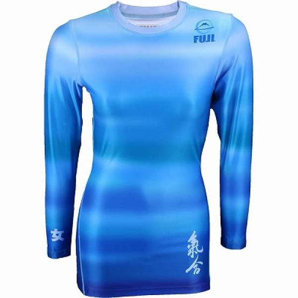 Photo1: Fuji Sports Ladies Rashguard Haiku Long Sleeve Blue  SALE (1)