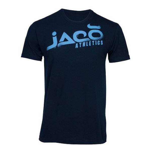 Photo1: JACO T-shirt Overspray Crew Navy (1)