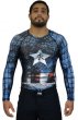 Photo1: KEIKO Rashguard STAR Long Sleeve Black/Blue (1)