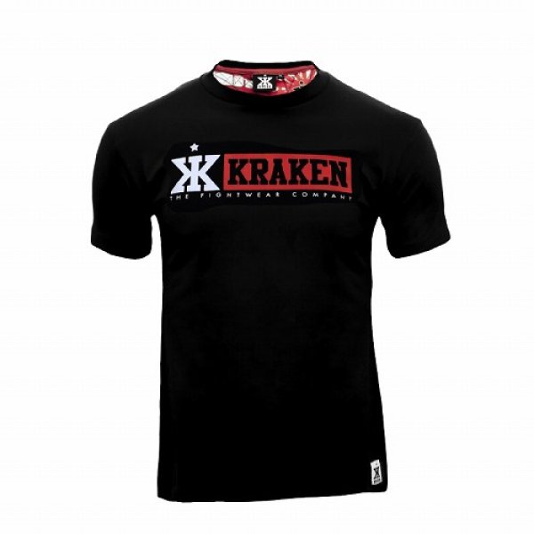 Photo1: Kraken Wear T-shirt R1SING Black/Red (1)