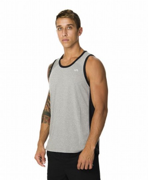 Photo3: RVCA Tank Top STARTUP Gray  SALE (3)