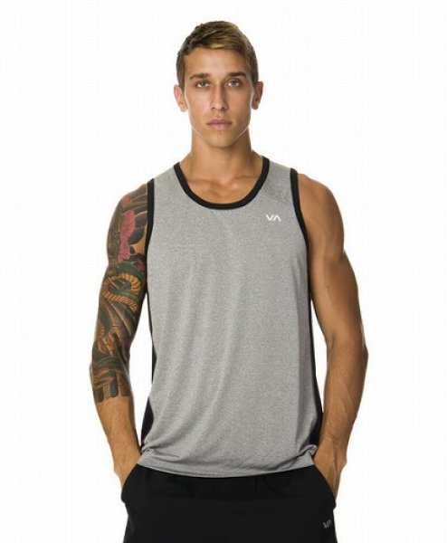 Photo2: RVCA Tank Top STARTUP Gray  SALE (2)