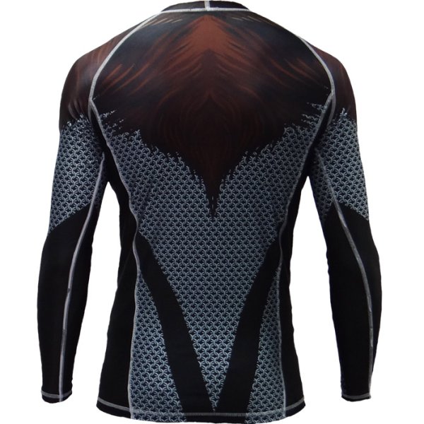Photo2: Jitsu Rashguard Bear Long sleeve Black (2)