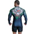 Photo2: Jitsu Rashguard Piranja Long sleeve Green/Black (2)