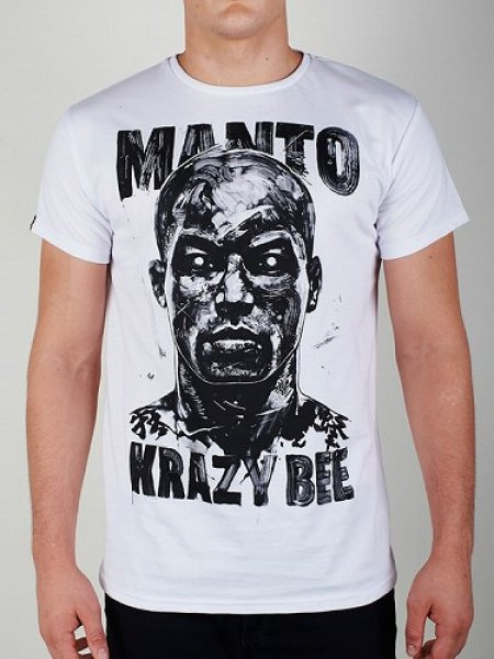 Photo1: MANTO T-shirt MANTO×KRAZY BEE White (1)