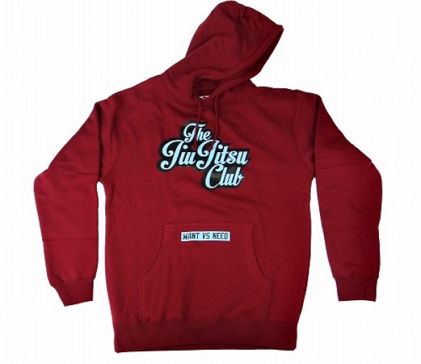 Photo1: WANT VS NEED Hood Parka JIUJITSU CLUB V2 Wine (1)