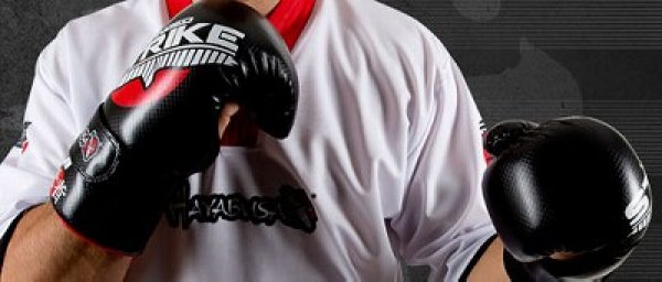 Photo2: Hayabusa Winged Strike Glove Black  SALE (2)