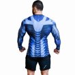 Photo2: Jitsu Rashguard Syberia long-sleeved Blue (2)