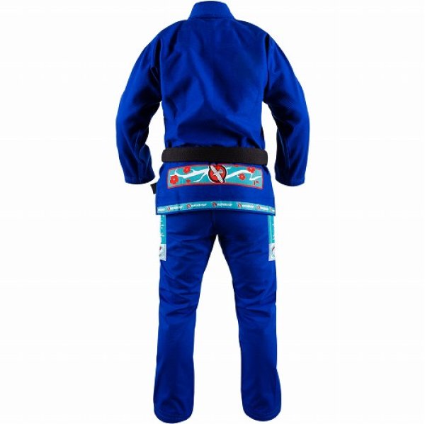 Photo2: HAYABUSA Jiu Jitsu Gi SHINJU PEARL WAVE  FEMALE BLUE (2)