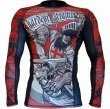 Photo1: HCT Rashguard KNIGHT CRUSH Long Sleeve Black/Red (1)