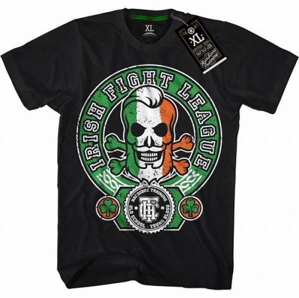 Photo1: HCT T-Shirts IRISH FIGHT LEAGUE 2.0 Black (1)