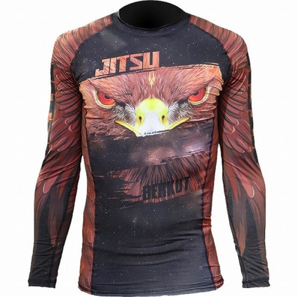 Photo1: JITSU Rash Guard BERKUT Long Sleeve Black (1)