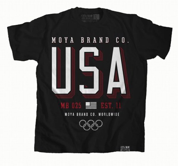 Photo1: MOYA BRAND T-Shirt HOMETOWN Black (1)