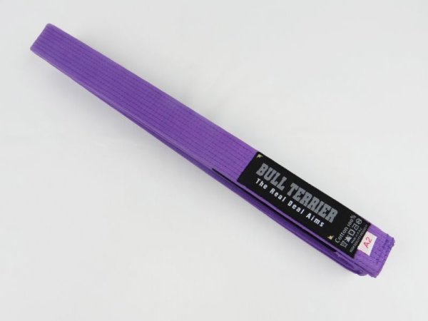 Photo1: BULLTERRIER Jiu Jitsu Belt 1.0 Purple (1)