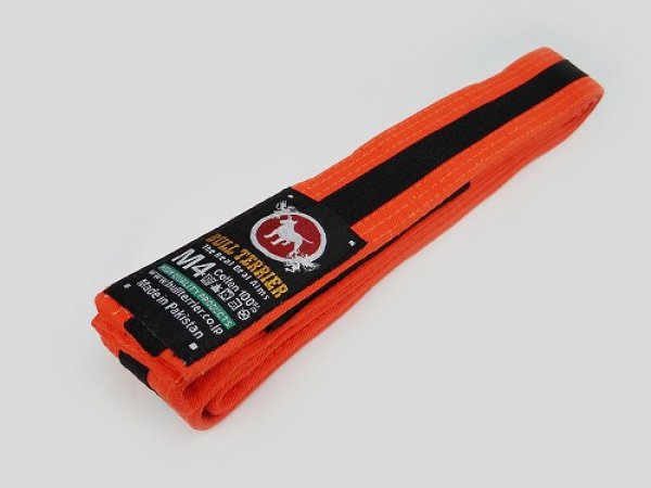 Photo1: BULLTERRIER  Jiu Jitsu Belt   Orange/Black (1)