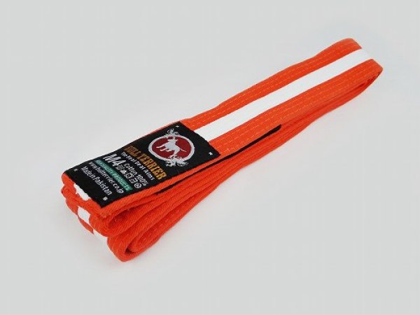 Photo1: BULLTERRIER  Jiu Jitsu Belt  Orange/White (1)