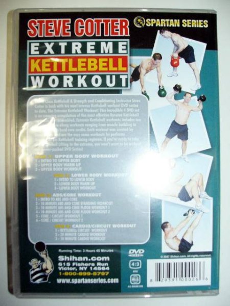 Photo2: DVD Steve Cotter Extreme KETTLEBELL Workout 4 disc sets  SALE (2)