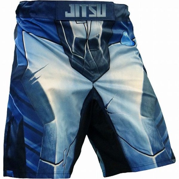 Photo1: Jitsu Fight Shorts SYBERIA Blue (1)