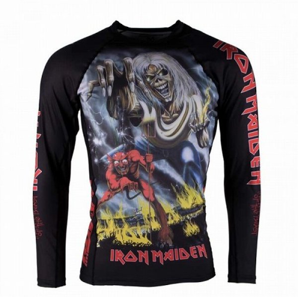 Photo1: Tatami Rashguard Tatami x Iron Maiden Number of the Beast Long Sleeve (1)