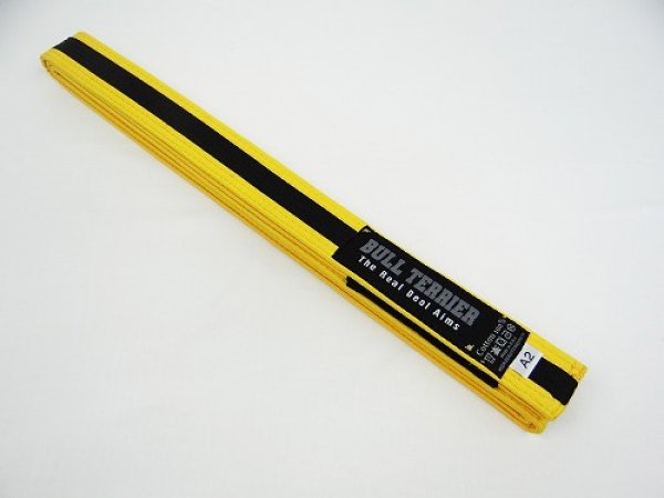 Photo1: BULLTERRIER Jiu Jitsu Belt 1.0 Yellow/Black (1)