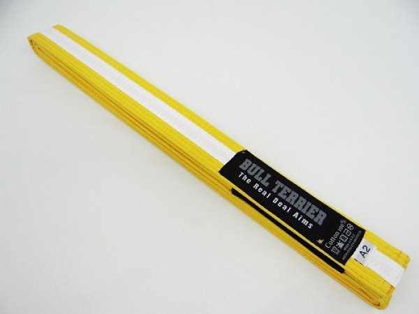 Photo1: BULLTERRIER Jiu Jitsu Belt 1.0 Yellow/White (1)