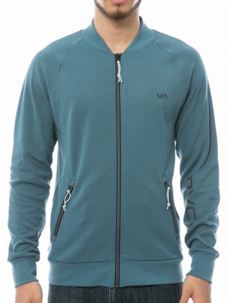 Photo1: RVCA Jacket TEMPO Blue/Green (1)