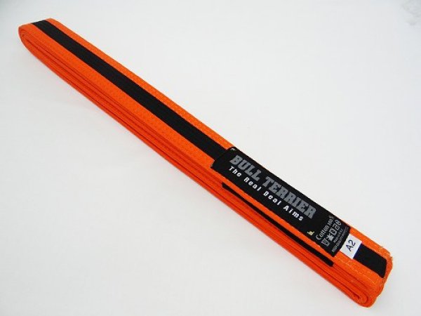 Photo1: BULLTERRIER Jiu Jitsu Belt 1.0 Orange/Black (1)