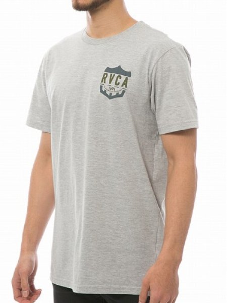 Photo2: RVCA T-Shirt  SHIELD Gray  SALE (2)