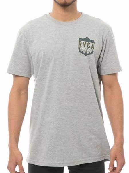 Photo1: RVCA T-Shirt  SHIELD Gray (1)