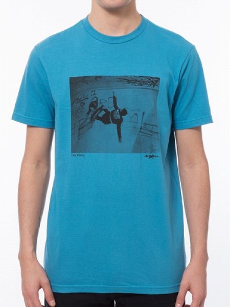 Photo1: RVCA T-Shirt ASTRODECK Cyan (1)