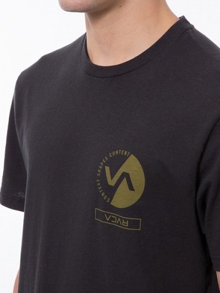 Photo4: RVCA T-Shirt Context Black  SALE (4)