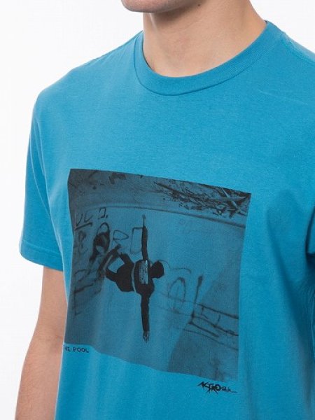 Photo4: RVCA T-Shirt ASTRODECK Cyan  SALE (4)