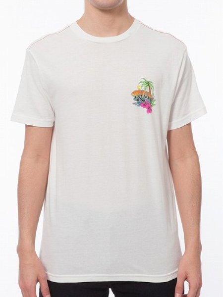 Photo1: RVCA T-Shirt ROYAL PALM White (1)