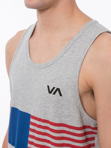 Photo4: RVCA Tank Top VA BANNER Gray  SALE (4)