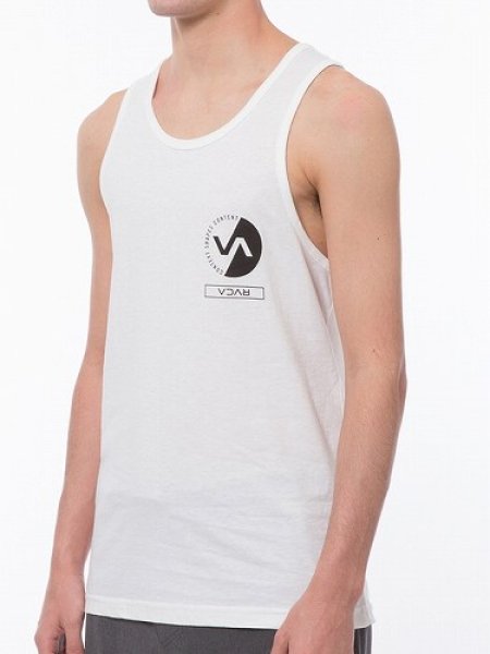 Photo2: RVCA Tank Top CONTEXT White  SALE (2)