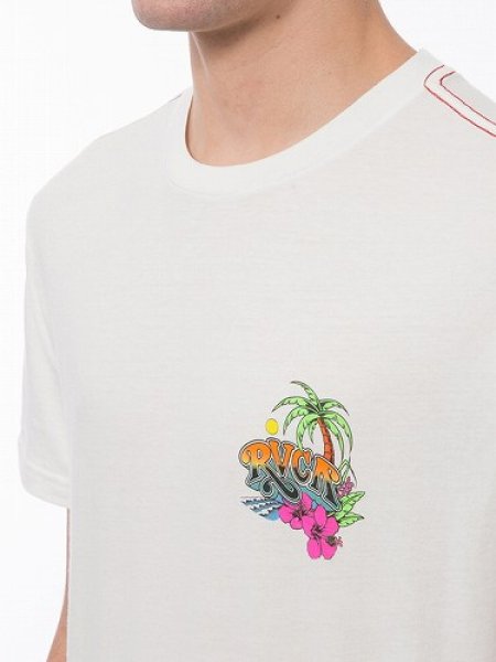 Photo4: RVCA T-Shirt ROYAL PALM White  SALE (4)