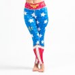 Photo3: FUSION Ladys legging Wonder Woman Light Blue/Red (3)