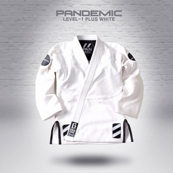 Photo1: PANDEMIC Jiu Jitsu Gi LEVEL-1 Plus White (1)