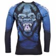 Photo3: Tatami RashGuard GORILLA SMASH Long Sleeve Black (3)