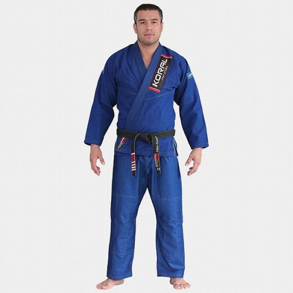 Photo1: KORAL Jiu Jitsu Gi CLASSIC SLIM FIT Blue (1)