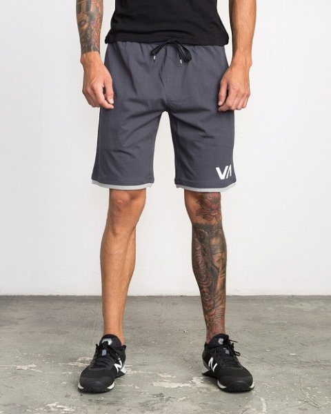 Photo1: RVCA Short LAYERS II Slate  (1)