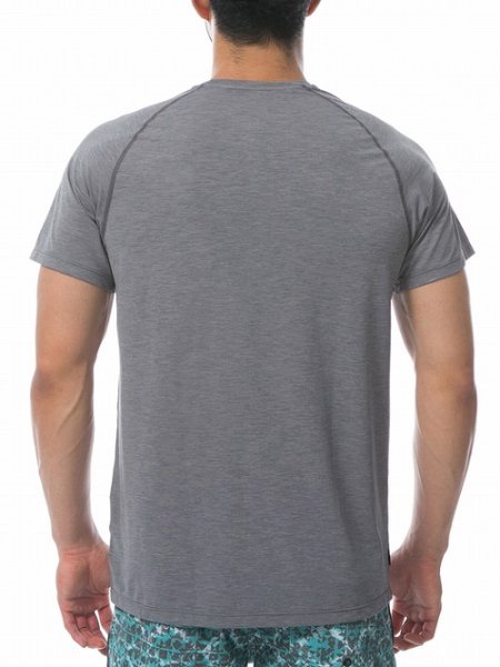 Photo3: RVCA Rashguard Short Sleeve MICRO MESH SS TEE Gray  Sale (3)
