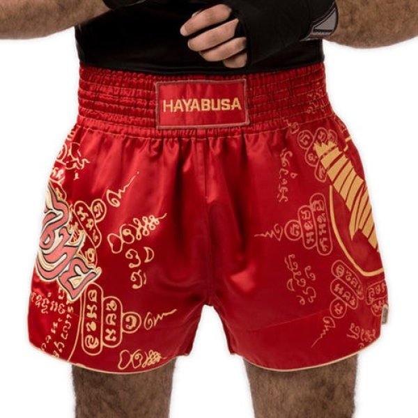 Photo3: Hayabusa Muay Thai shorts FALCON Red (3)