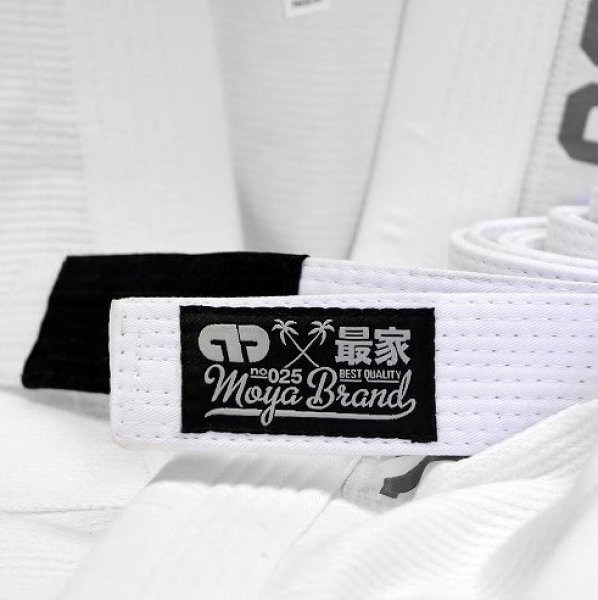 Photo1: MOYA BRAND Jiu Jitsu Belt White (1)