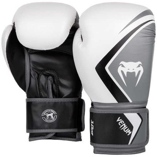 Photo2: VENUM Boxing Gloves Contender 2.0 White/Gray/Black (2)