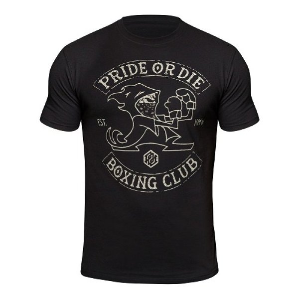 Photo1: PRIDE or DIE T-Shirt BOXING CLUB Black (1)