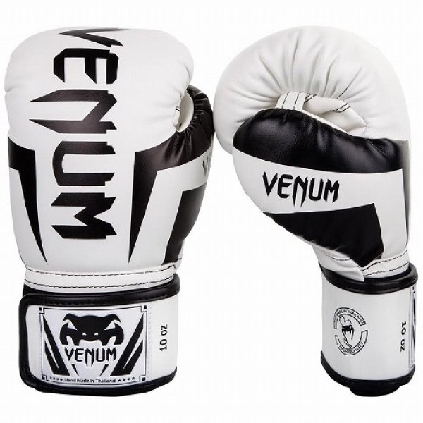 Photo1: VENUM Boxing Gloves ELITE White/Black (1)